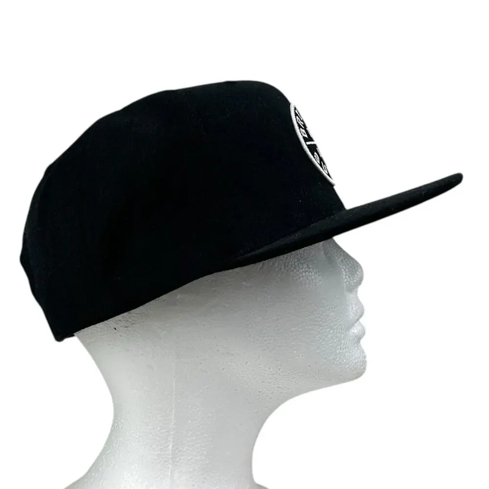 Brixton Supply Oath lll Snap Back Hat Cap Wool Acrylic Blend Black Adjustable